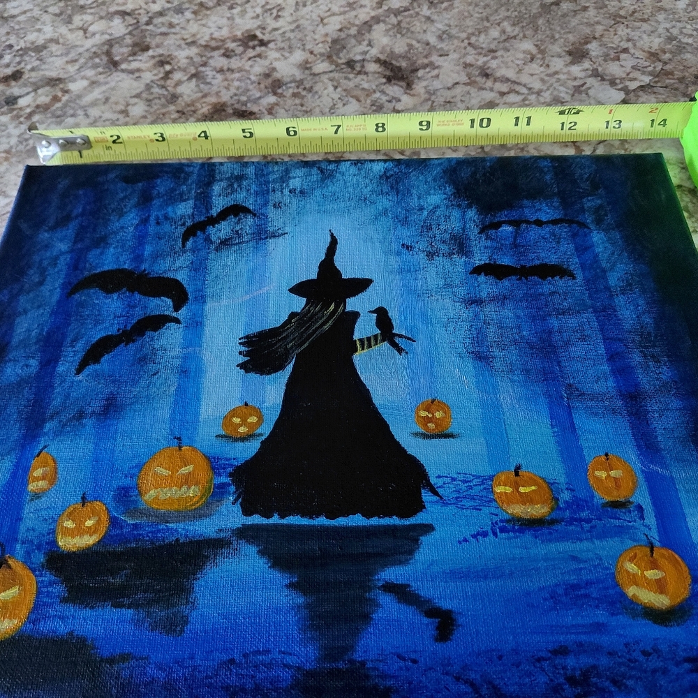 Halloween Witch Canvas Art